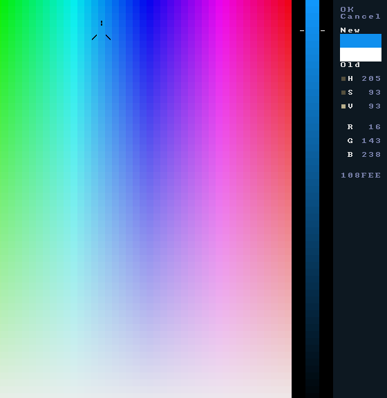 REXPaint color picker (brightness mode)