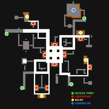Cogmind Sample Garrison Layout, Annotated