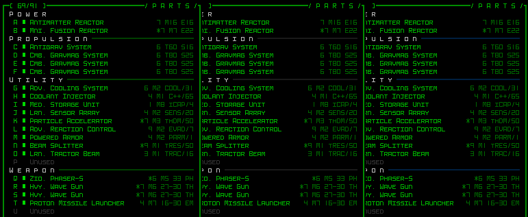 cogmind_difficulty_modes_color_HUD_parts_dividers
