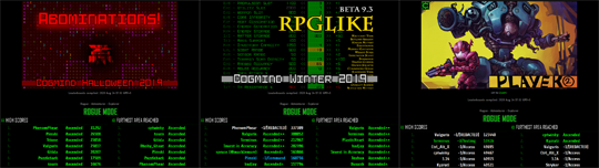 cogmind_beta9_special_modes_leaderboards_collage