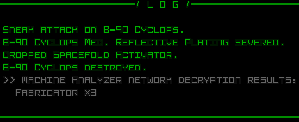 Cogmind Machine Analyzer Message Log Reporting