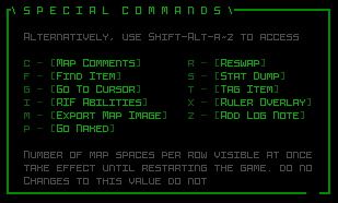 Cogmind Special Commands Window Mockup 2 (REXPaint)