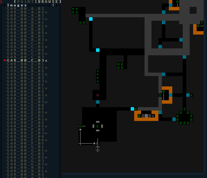 Cogmind Garrison Prefab Quadrant (REXPaint)