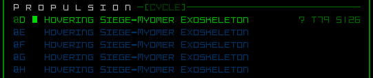 Cogmind Construct Naming Sample: Propulsion