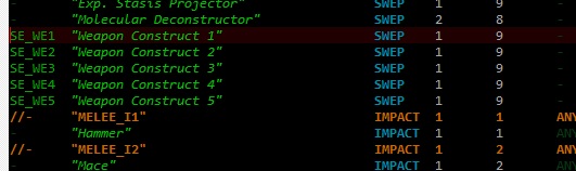 Cogmind Weapon Construct Data Placeholders