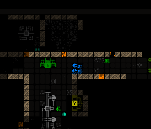 Cogmind Testing Player Control of Odd 2x2 Entity