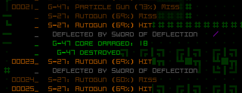 projectile deflection in combat log