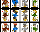 Text mode playing cards